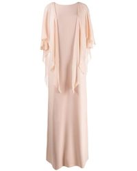 Max Mara V-back Drape Dress - Multicolour
