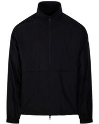 Moncler - High Collar Nylon Jacket With Zip Pockets For - Lyst