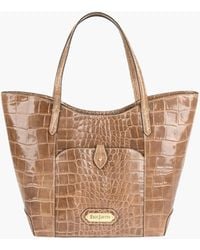 Eric Javits - Embossed Calf Leather Tote With Magnetic Snap Closure For - Lyst