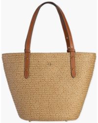 Eric Javits - Squishee Straw Tote With Magnetic Closure And Leather Trim For - Lyst