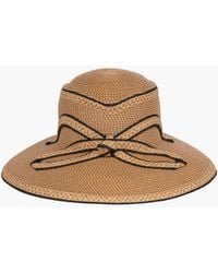 Eric Javits - Squishee Straw Sun Visor With Contrast Bow, 4 - Lyst