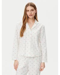 Hunkemöller - Pyjama-T-Shirt Jacquard Hearts 301436 Relaxed Fit - Lyst