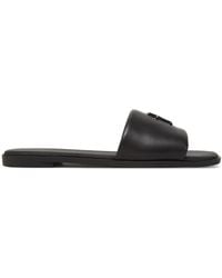 Tommy Hilfiger - Pantoletten Th Logo Hardware Leather Mule Fw0Fw08806 - Lyst