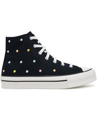 Converse - Sneakers Aus Stoff Chuck Taylor All Star Lift Polka Dots Platform A12608C - Lyst