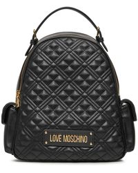 Love Moschino - Schwarzer rucksack aus kunstleder - Lyst