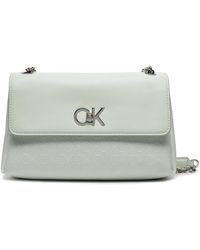 Calvin Klein - Handtasche re-lock k60k611755 milky green jacquard mono lia - Lyst