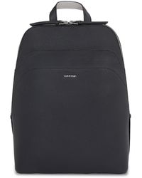 Calvin Klein - Rucksack business backpack saffiano k60k611676 ck black/sand pebble beh - Lyst