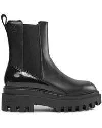Calvin Klein - Klassische stiefeletten chunky boot chelsea lth mg sat yw0yw01286 triple black 0gt - Lyst