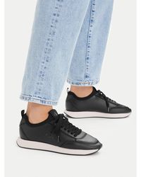 Calvin Klein - Sneakers Retro Runner Sock Panl Lth Neo Hw0Hw03118 - Lyst