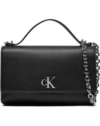 Calvin Klein - Handtasche minimal monogram ew flap conv 25 k60k611553 black beh - Lyst
