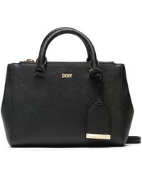 DKNY - Handtasche belle sm satchel r33d1y77 blk/gold bgd - Lyst