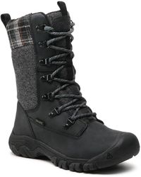 Keen - Schneeschuhe greta tall boot wp 1026598 black/black plaid - Lyst