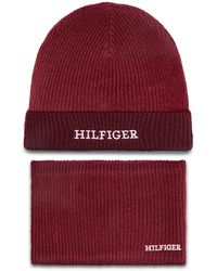 Tommy Hilfiger - Set Mütze Und Loop-Schal Au0Au01938 - Lyst