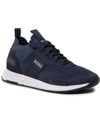BOSS - Sneakers titanium runn 50470596 10232616 01 dark blue 401 - Lyst