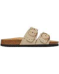 ONLY - Pantoletten Onlmaxi-15 Pu Studs Buckle 15341190 - Lyst