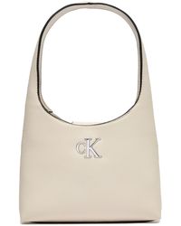 Calvin Klein - Handtasche minimal monogram shoulder bag k60k610843 stone ci2 - Lyst