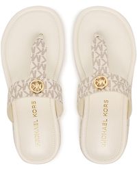 MICHAEL Michael Kors - Zehentrenner Koya Flip Flap 40R6Kofa2B Écru - Lyst