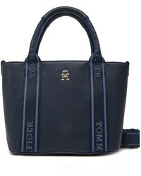 Tommy Hilfiger - Handtasche Th Logotape Mini Tote Aw0Aw17201 - Lyst