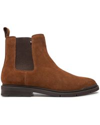 Tommy Hilfiger - Klassische Stiefeletten Flexible Hilfiger Suede Chelsea Fm0Fm05102 - Lyst