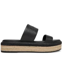 Calvin Klein - Espadrilles Flatform Wedge Slide - Lyst