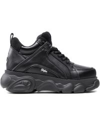 Buffalo - Schwarze Sneakers Mit Weißen Details - Lyst