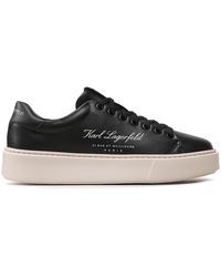 Karl Lagerfeld - Sneakers kl52223 black lthr - Lyst