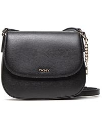 DKNY - Handtasche bryant saddle bag r21e3r75 blk/gold - Lyst