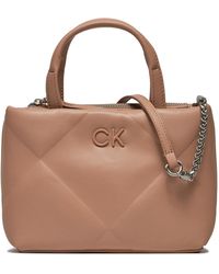 Calvin Klein - Handtasche re-lock quilt tote mini k60k611340 ash rose vb8 - Lyst