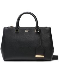 DKNY - Handtasche belle satchel r33d1y78 blk/gold bgd - Lyst