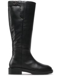 Calvin Klein - Klassische stiefel rubber sole knee boot w hw hw0hw01255 ck black bax - Lyst