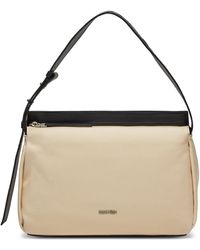 Calvin Klein - Handtasche gracie shoulder bag_canvas k60k611455 dk ecru pc4 - Lyst