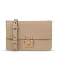 Tommy Hilfiger - Handtasche Pushlock Leather Small Crossover Aw0Aw15227 - Lyst