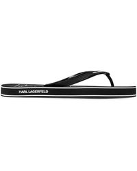 Karl Lagerfeld - Zehentrenner kl71010s black rubber - Lyst