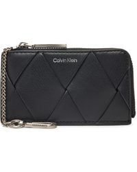 Calvin Klein - Schlüsseletui Ck Woven Zip Around Cardholder K60K612954 - Lyst