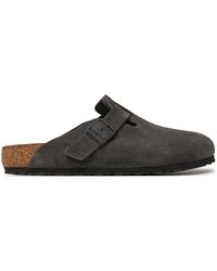 Birkenstock - Pantoletten Boston Zamsz 1028602 - Lyst