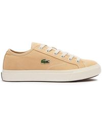 Lacoste - Sneakers aus stoff backourt 747cma0005 lt brw/off wht bw7 - Lyst