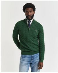 GANT - Pull Demi-Zip Torsadé - Lyst