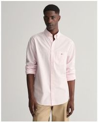 GANT - Chemise En Popeline À Carreaux De Vichy, Coupe Régulière - Lyst