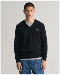 GANT - Pull À Col En V - Lyst