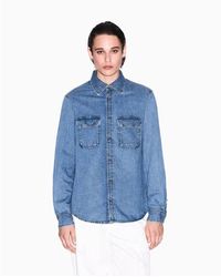ARMANI EXCHANGE - Chemise En Denim À Coupe Régulière - Lyst