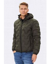Blauer - Piery Veste Angulaire Brun-Vert Brun-Vert - Lyst