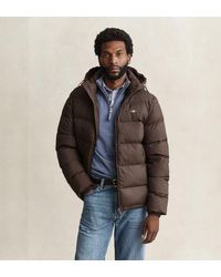 GANT - Veste Active Marron - Lyst