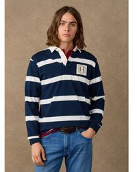 Hackett - Polo Rugby H Bleu Marine - Lyst