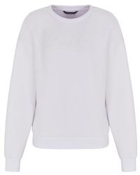ARMANI EXCHANGE - Sweat-Shirt À Col Ras Du Cou Avec Logo Brodé - Lyst