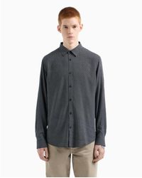 ARMANI EXCHANGE - Chemise À Coupe Régulière En Tissu Asv - Lyst