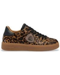 Blauer - Chaussures En Cuir Victory Léopard - Lyst