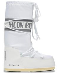 Moon Boot - Bottes Icon En Nylon Blanc - Lyst