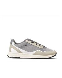 BOSS - Baskets Titanium, Gris - Lyst