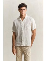 GANT - Chemise En Lin À Manches Courtes - Lyst