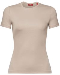Esprit - T-shirt col rond en jersey de coton - Lyst
